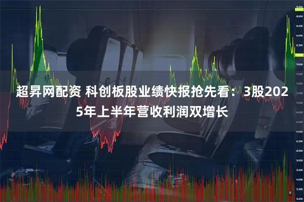 超昇网配资 科创板股业绩快报抢先看：3股2025年上半年营收利润双增长