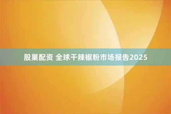 股巢配资 全球干辣椒粉市场报告2025